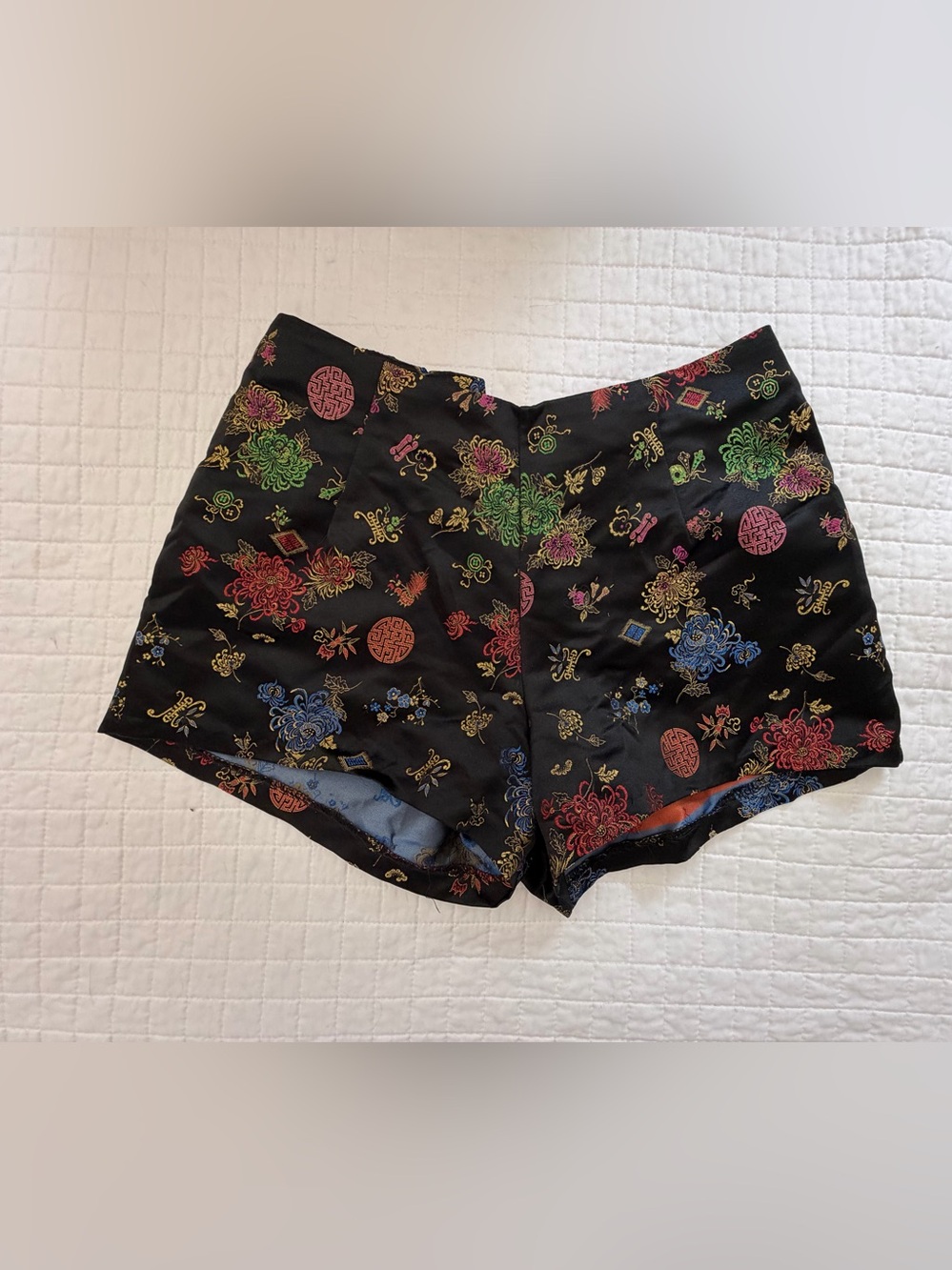 Vintage Satin Acetate Jacquard/Brocade style Tap Pants Size M